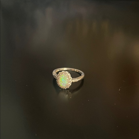 Ethereal Opal Silver Ring Size 6 - Picture 4 of 7